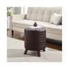 Discount π Linon Furniture Donnell Round Stool Brown Faux Leather π 2 Discount π Linon Furniture Donnell Round Stool Brown Faux Leather π -Linon Furniture Shop Belk 1038
