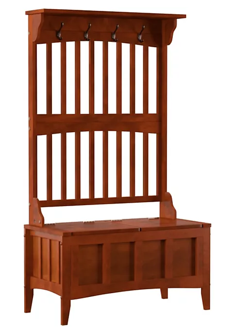 Outlet π€© Linon Furniture Willey Hall Tree With Storage Walnut π 4 Outlet π€© Linon Furniture Willey Hall Tree With Storage Walnut π - Image 2