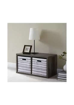 Hot Sale π Linon Furniture Kinne 2 Cubby Storage Cabinet Gray π