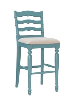 Cheap β¨ Linon Furniture Lennon Collection Antique Blue Backless Barstool π