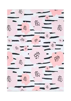 Best Sale π Linon Furniture Laurel Collection Ivory and Pink Washable Rug π