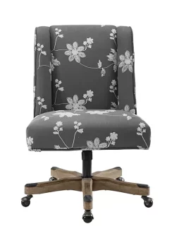 Wholesale 𧨠Linon Furniture Drury Collection Gray Embroidered Office Chair π
