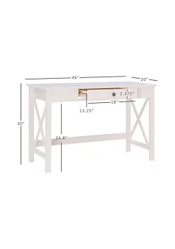 Budget β Linon Furniture Linlew Collection Antique White Laptop Desk π