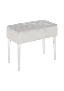 Buy 👏 Linon Furniture Stennett Acrylic Leg Bench Platinum ⭐ -Linon Furniture Shop Belk 167