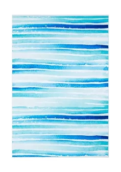 Budget π Linon Furniture Janna Collection Ivory & Blue Washable Rug (5' x 7') β€οΈ