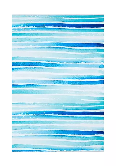 Budget π Linon Furniture Janna Collection Ivory & Blue Washable Rug (5' x 7') β€οΈ 4 Budget π Linon Furniture Janna Collection Ivory & Blue Washable Rug (5' x 7') β€οΈ - Image 2