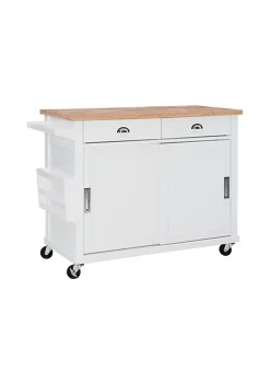 New β¨ Linon Furniture Grinnell Kitchen Cart White π₯