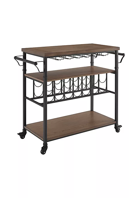 Flash Sale π― Linon Furniture Jones Collection Walnut Wine Cart π 4 Flash Sale π― Linon Furniture Jones Collection Walnut Wine Cart π - Image 2