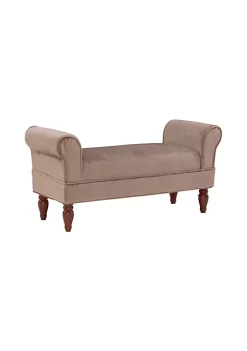 Hot Sale 🤩 Linon Furniture Joycle Bench Coffee 😉 -Linon Furniture Shop Belk 217