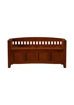 New βοΈ Linon Furniture Preston Split Seat Storage Bench Walnut π