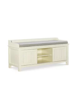 Wholesale 👍 Linon Furniture Waverly Storage Bench Antique White ✔️ -Linon Furniture Shop Belk 299