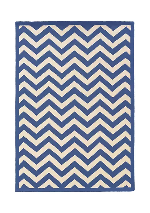 Deals π Linon Furniture Ivory & Navy Polyester Rug π 4 Deals π Linon Furniture Ivory & Navy Polyester Rug π - Image 2