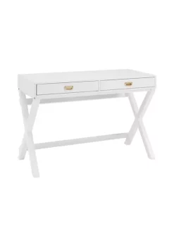 Discount 𧨠Linon Furniture Linden Collection White Writing Desk β¨