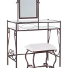 Best deal 🎉 Linon Furniture Fairlane Metal Vanity Set ⭐ -Linon Furniture Shop Belk 344