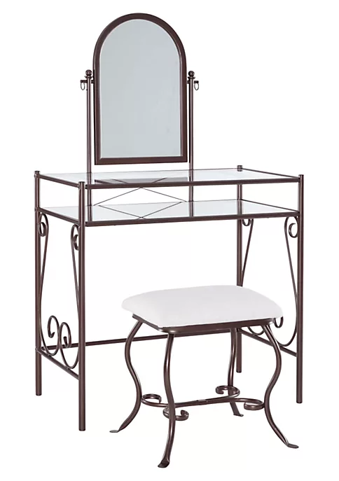 Best deal π Linon Furniture Fairlane Metal Vanity Set β 2 Best deal π Linon Furniture Fairlane Metal Vanity Set β