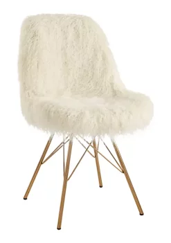 Deals π Linon Furniture Tennyson Collection Cream Faux Flokati Chair π