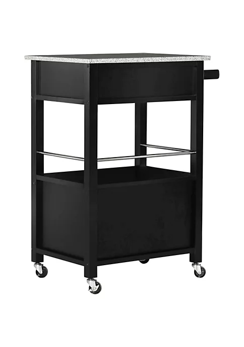 Best Pirce π Linon Furniture Mundy Cart Black with Granite Top π€© 4 Best Pirce π Linon Furniture Mundy Cart Black with Granite Top π€© - Image 2