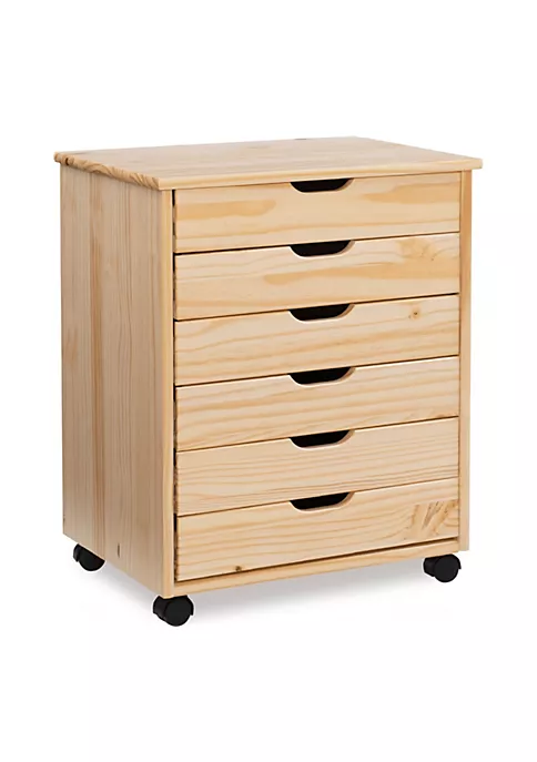 Cheap π Linon Furniture Zapora Six Drawer Wide Roll Cart Natural π€© 4 Cheap π Linon Furniture Zapora Six Drawer Wide Roll Cart Natural π€© - Image 2