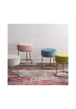 Outlet 🔔 Linon Furniture Leagrove Ottoman Blue 🔥 -Linon Furniture Shop Belk 457