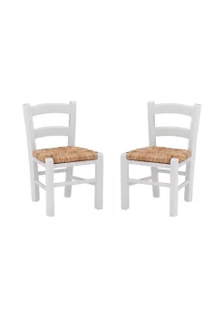 Promo π Linon Furniture Wembley Collection White Kids Chair Set of 2 β¨