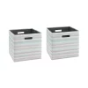 Brand new π Linon Furniture Kinne Collection Aqua Stripe Storage Bin Set of 2 π₯ 2 Brand new π Linon Furniture Kinne Collection Aqua Stripe Storage Bin Set of 2 π₯ -Linon Furniture Shop Belk 492