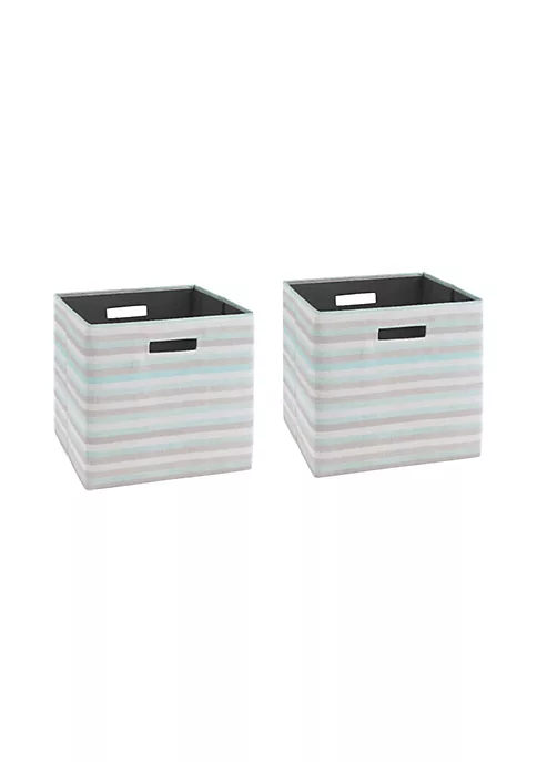 Brand new π Linon Furniture Kinne Collection Aqua Stripe Storage Bin Set of 2 π₯ 3 Brand new π Linon Furniture Kinne Collection Aqua Stripe Storage Bin Set of 2 π₯