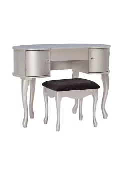 Hot Sale π Linon Furniture Hensley Vanity Set Silver π€©