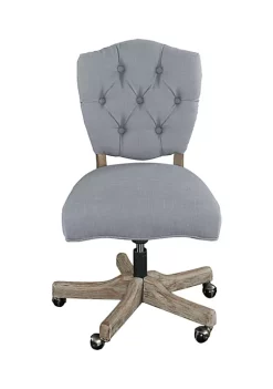 New π Linon Furniture Slayton Collection Gray Office Chair π