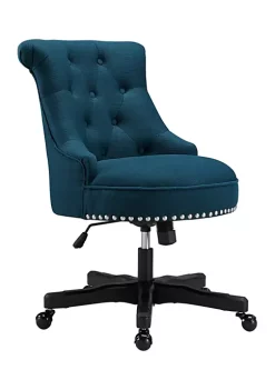 Outlet π Linon Furniture Coburn Collection Azure Blue Office Chair π―
