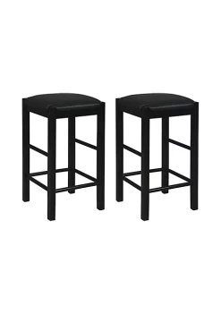 Promo π₯ Linon Furniture Driscoll Collection Black Backless Counter Stool Set of 2 βοΈ