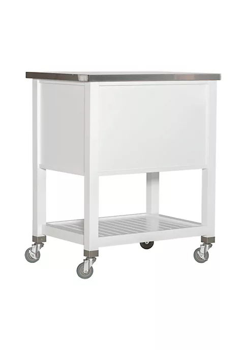 Cheap βοΈ Linon Furniture Rivera Kitchen Cart White π 4 Cheap βοΈ Linon Furniture Rivera Kitchen Cart White π - Image 2