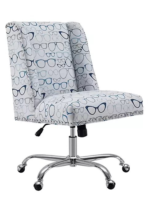 Hot Sale π Linon Furniture Drury Collection Gray & Blue Office Chair π€© 4 Hot Sale π Linon Furniture Drury Collection Gray & Blue Office Chair π€© - Image 2