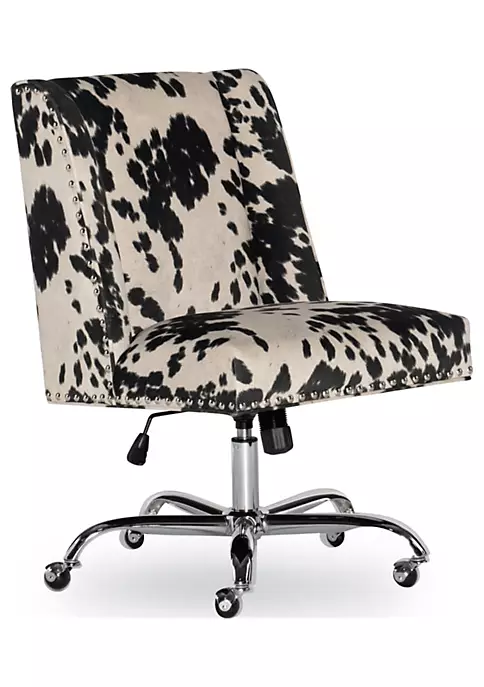 Best Pirce π Linon Furniture Drury Collection Black Cow Office Chair π 3 Best Pirce π Linon Furniture Drury Collection Black Cow Office Chair π