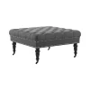 Best deal 🧨 Linon Furniture Lillard Square Tufted Ottoman Charcoal 🌟