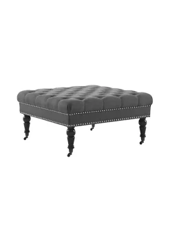 Best deal 🧨 Linon Furniture Lillard Square Tufted Ottoman Charcoal 🌟 -Linon Furniture Shop Belk 664