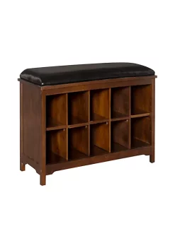 Best Sale 🎁 Linon Furniture Peasley Bench Dark Walnut 🔔 -Linon Furniture Shop Belk 692