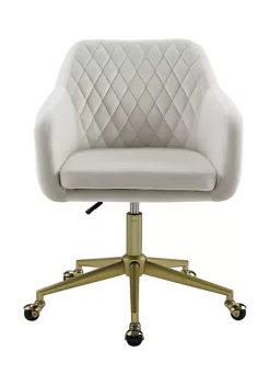 Best reviews of π Linon Furniture Myra Collection Off White Quilted Office Chair β