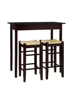 New 𧨠Linon Furniture Sawyer 3PC Tavern Set Espresso π