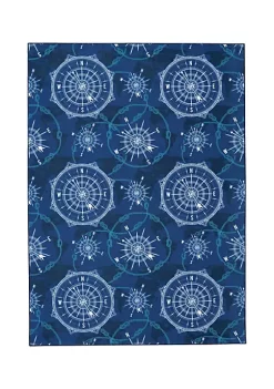 Coupon π Linon Furniture Simon Collection Ivory & Blue Washable Rug π€©