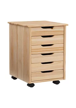 Buy 😉 Linon Furniture Zapora Six Drawer Roll Cart Natural 🧨 -Linon Furniture Shop Belk 8