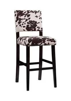 Best Sale β€οΈ Linon Furniture Langley Collection Brown Cow Barstool βοΈ