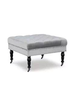 Deals β Linon Furniture Lillard Square Tufted Ottoman Gray β