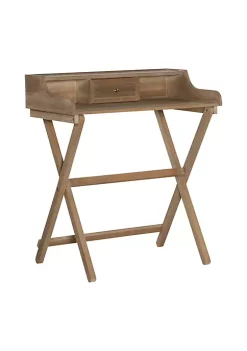 Hot Sale 🛒 Linon Furniture Shilah Folding Desk Graywash 😍 -Linon Furniture Shop Belk 817