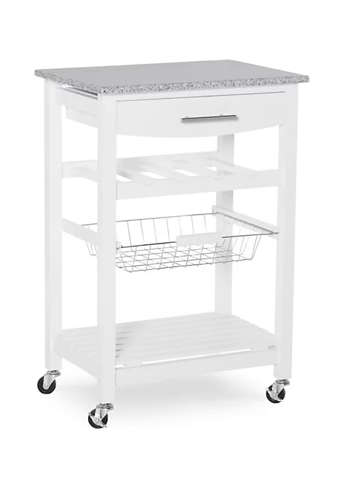 Flash Sale π Linon Furniture Bedard Collection White Granite Top Kitchen Cart π 4 Flash Sale π Linon Furniture Bedard Collection White Granite Top Kitchen Cart π - Image 2