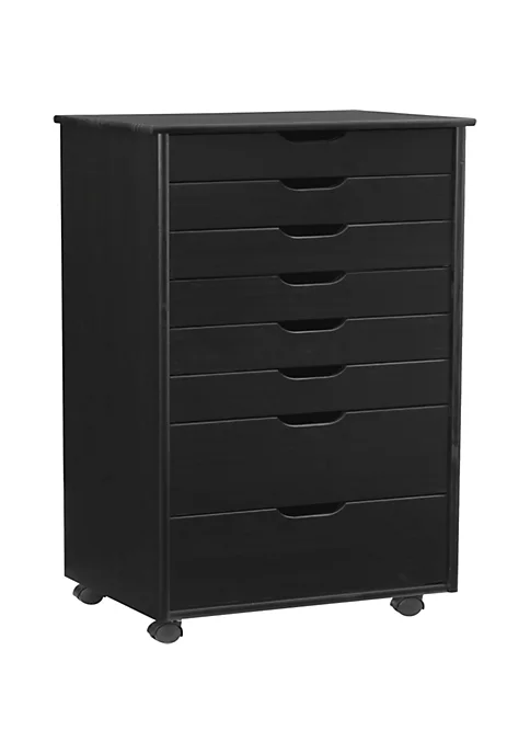 Wholesale βοΈ Linon Furniture Zapora Eight Drawer Roll Cart Black π― 5 Wholesale βοΈ Linon Furniture Zapora Eight Drawer Roll Cart Black π― - Image 3
