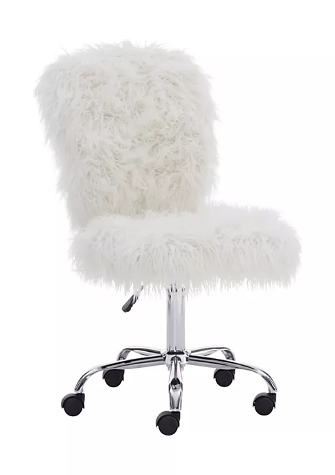 Best Sale π₯° Linon Furniture Cilley Collection White Faux Fur Task Chair π 3 Best Sale π₯° Linon Furniture Cilley Collection White Faux Fur Task Chair π