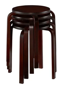 Flash Sale β Linon Furniture Yarrow Collection Wenge Stacking Stool β