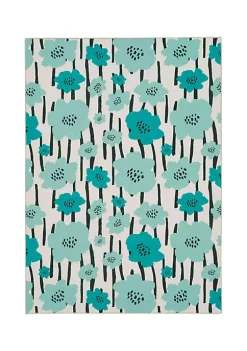 Outlet π― Linon Furniture Laurel Collection Ivory & Blue Washable Rug (5' x 7') π₯°